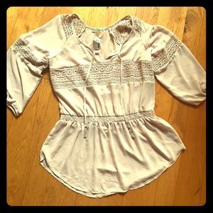 Maurices Blush pink peasant top